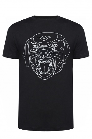 T-shirt z nadrukowaną głową rottweilera, zdjęcie 1 T-shirt z nadrukowaną głową rottweilera od Givenchy